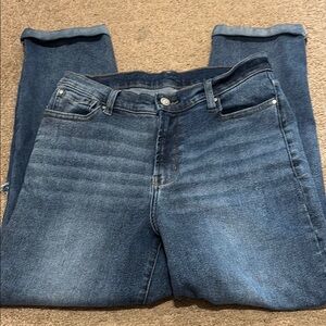 Size 10 Grace & Lace rolled cuff open knee jeans